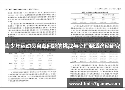青少年运动员自尊问题的挑战与心理调适路径研究 青少年运动员自尊问题的挑战与心理调适路径研究